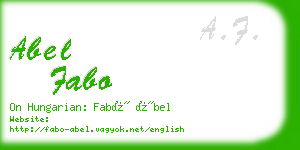 abel fabo business card